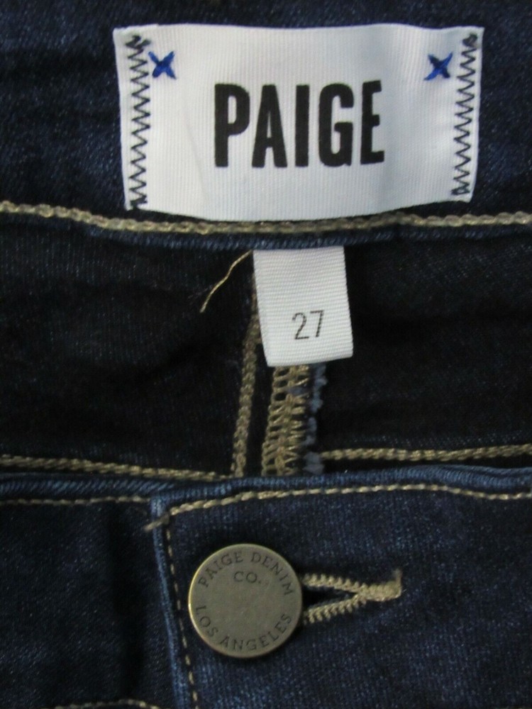 Paige Women Jeans Size 27 Blue Hoxton Ankle Mid Rise Faded Original Denim - Picture 3 of 4